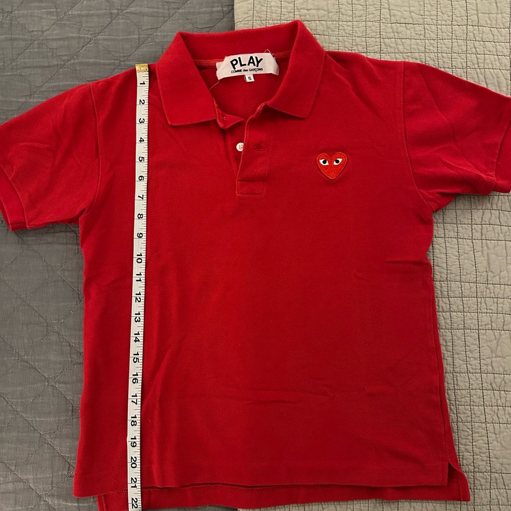 Comme Des Garçons Play Red Polo Shirt